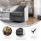 Flash Furniture Landon Club Style Commercial Barrel Accent Armchair Metal Base, Dark Gray Fabric Upholstery BS-AC22-060-DKGRY-GG - alternate 8
